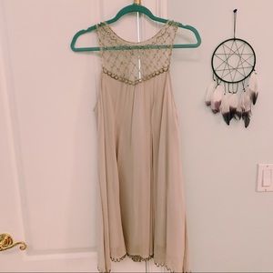 Embroidered shift dress